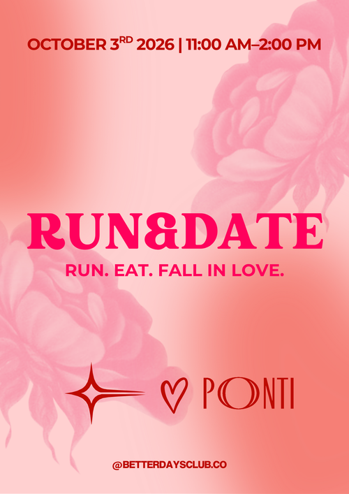 Plakat wydarzenia Run & Dates X Ponti
